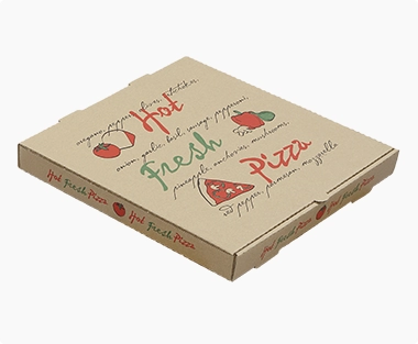 brown color paper food box for pizza