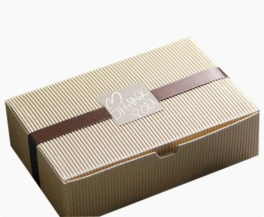 natural brown color corrugated cake food box