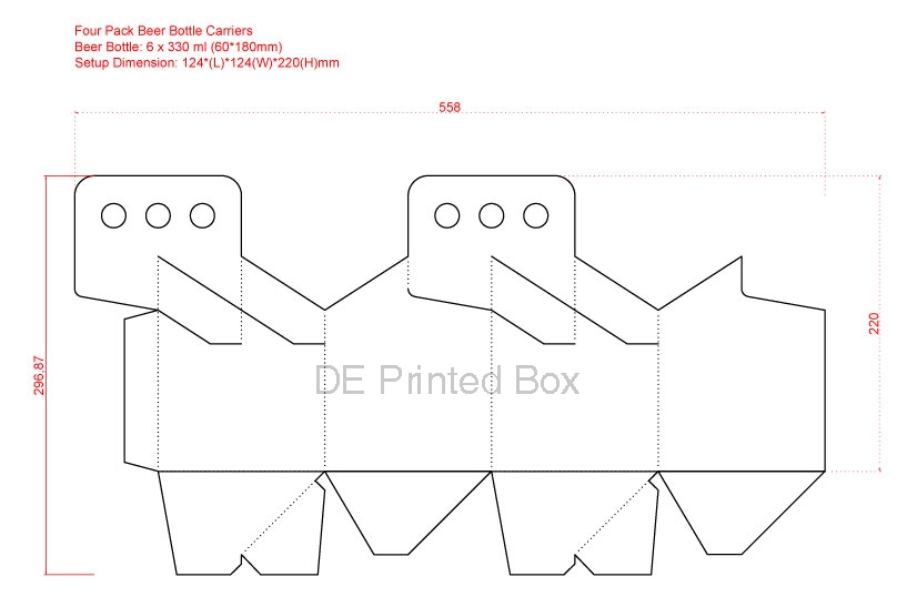 Customs Dustproof 4 Pack Plastic Beer Carriers Holders for Beer