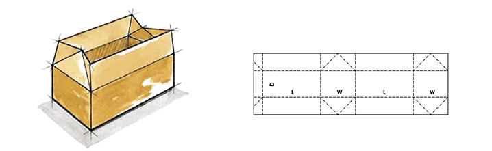 bellow style top and bottom carton box, paper printed box