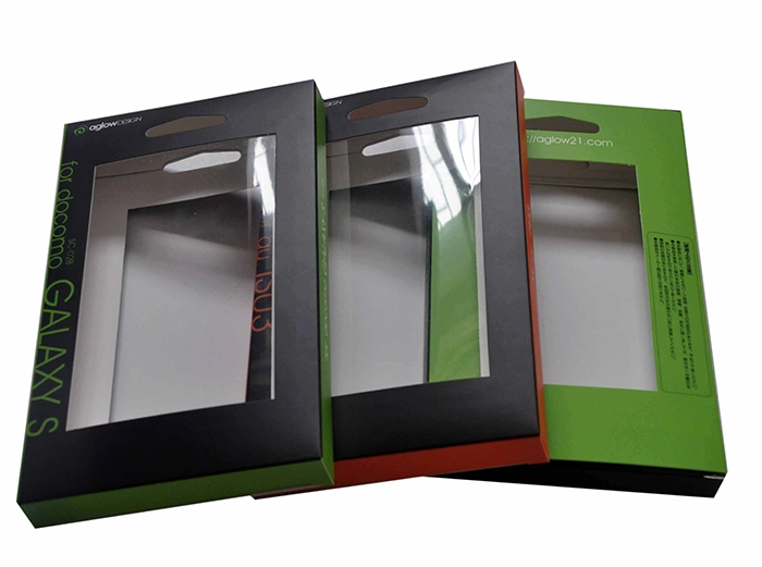 custom paper printed box with clear window