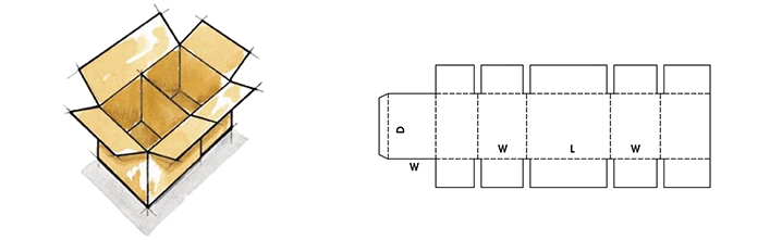 integral divider carton box, corrugated printed box