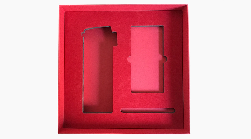 blister insert inside the rigid paper box
