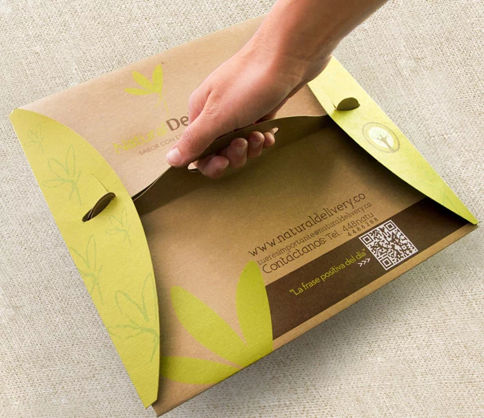 kraft paper packaging for food delivery, custom paper box