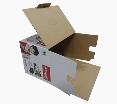 B flute corrugated printed box for the rice cooker packaging, auto bottom, electronics packaging boxes