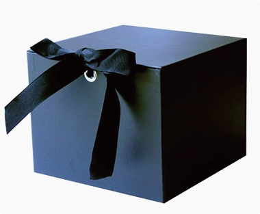 rigid paper box with ribbon closure, cardboard gift box, gift paper box