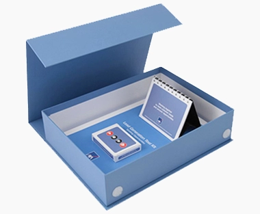 rigid paper box with velcro closure, cardboard gift box, gift paper box