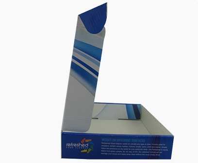 shoe cleaner mailing box, E flute corrugated printed box, retail packaging box, retail folding cartons