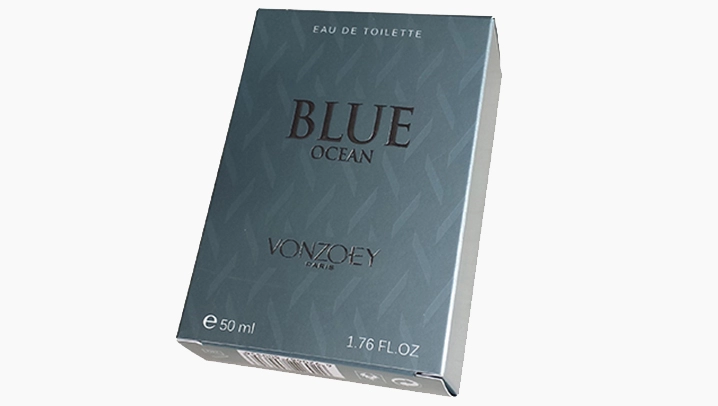 silver hot foil stamped paper printed box